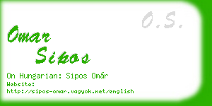 omar sipos business card